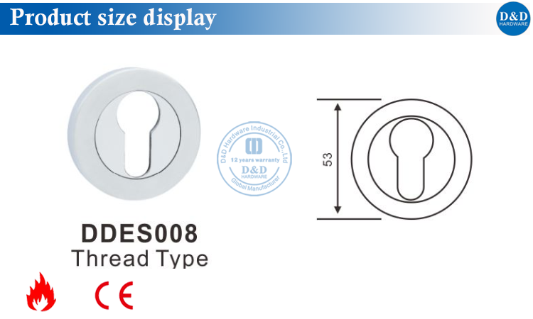 Escutcheon Size Display-D&D Hardware 500 штук