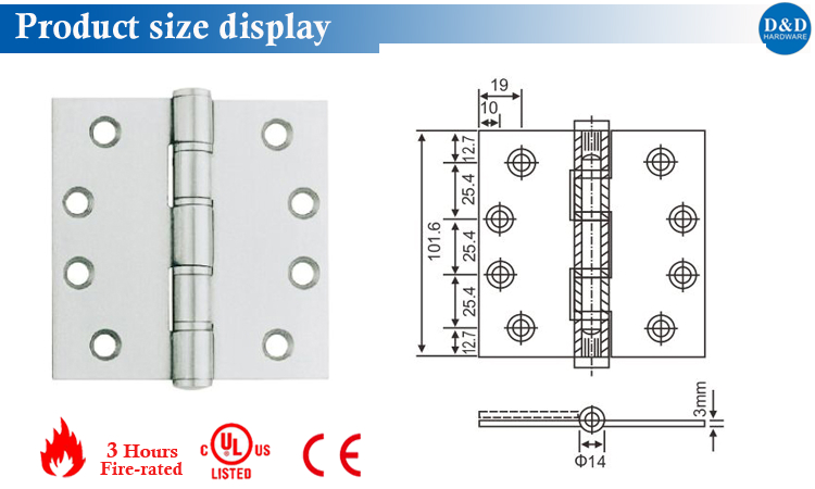 The Door Hinge Size Display-D&D Hardware Дверной шарнир Размер дисплея-D & D аппаратное обеспечение