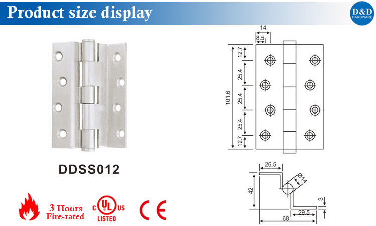 The Door Hinge Size Display-D&D Hardware Размер шарнира