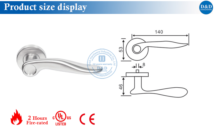 Stainless Steel Door Handle Size Display Размер ручки