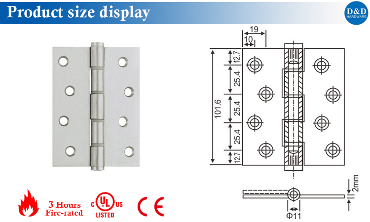 The Door Hinge Size Display-D&D Hardware Дверной шарнир Размер дисплея-D & D аппаратное обеспечение
