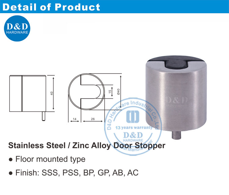 Exterior Door Stop-DDDS012 Внешняя дверная остановка DDDS012