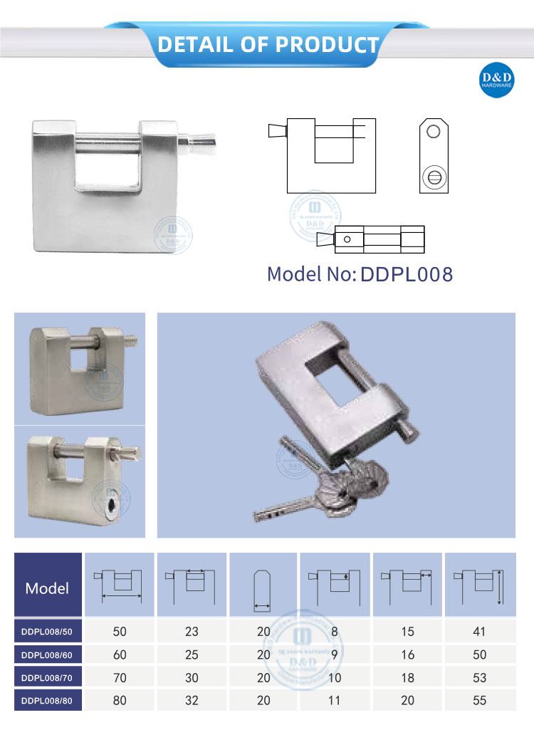 Stainless Steel Padlock Водонепроницаемый палбастой
