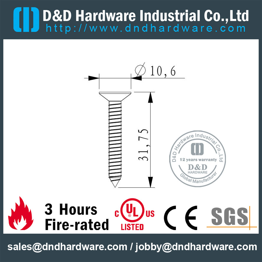 12 screw Picture 5 - D&D Hardware Винты: совпадение с шарниром