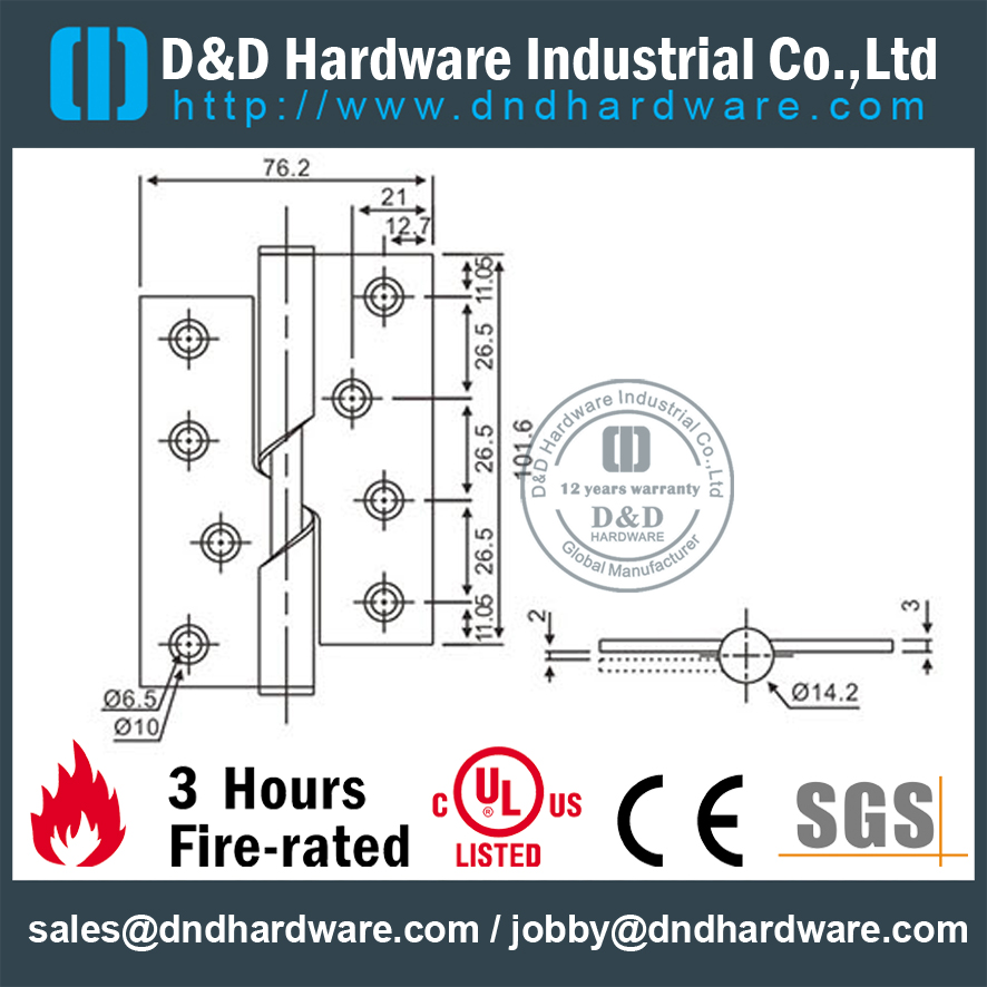 SS304 Подъемная петля для двери в ванную комнату-DDSS016