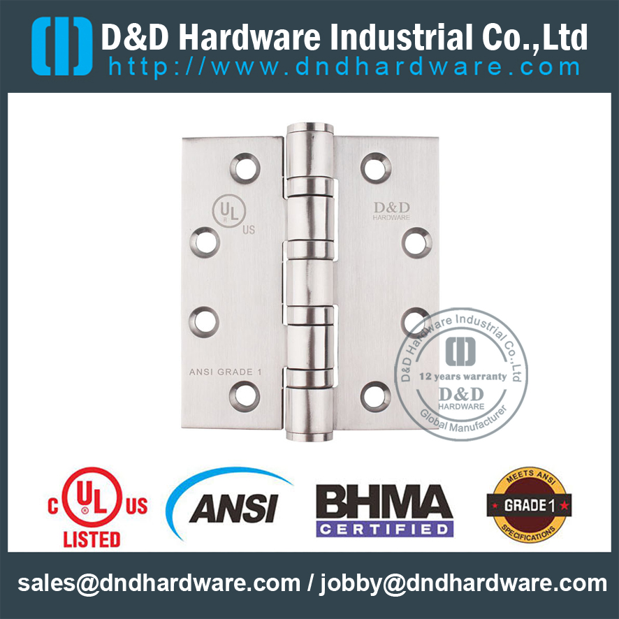 Дверной шарнир 1 класса ANSI с помощью аппаратного обеспечения UL Listed -D & D