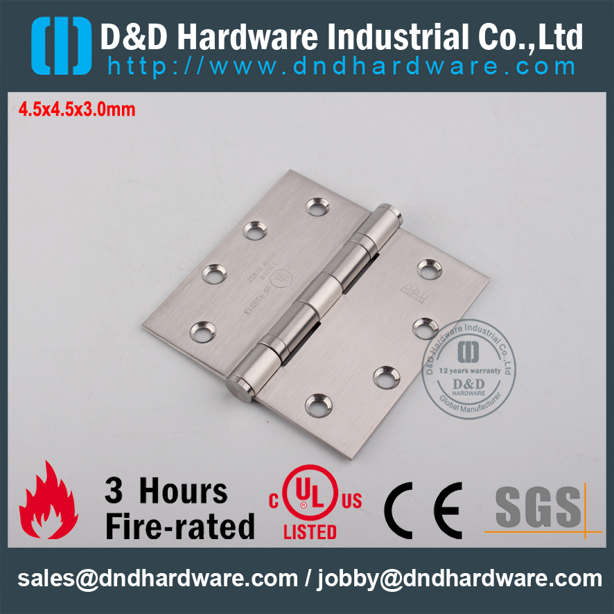 SS316, огнестойкость, UL, 2BB, Hinge-DDSS002-FR-4.5x4.5x3.0mm