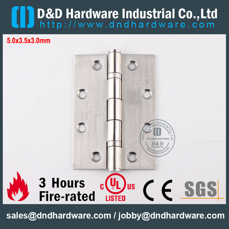 SS304, огнестойкость, UL, 2BB, Hinge-DDSS005-FR-5x3,5x3,0 мм