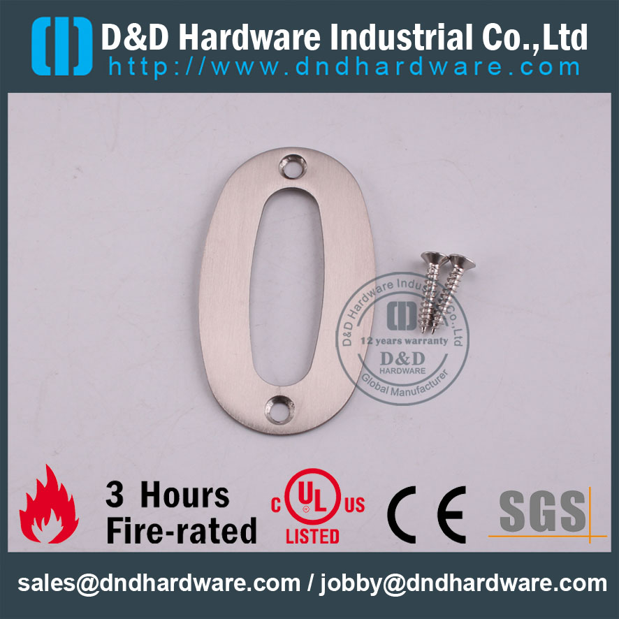 D & D Hardware-Euro SSS Number Sign Plate DDSP013