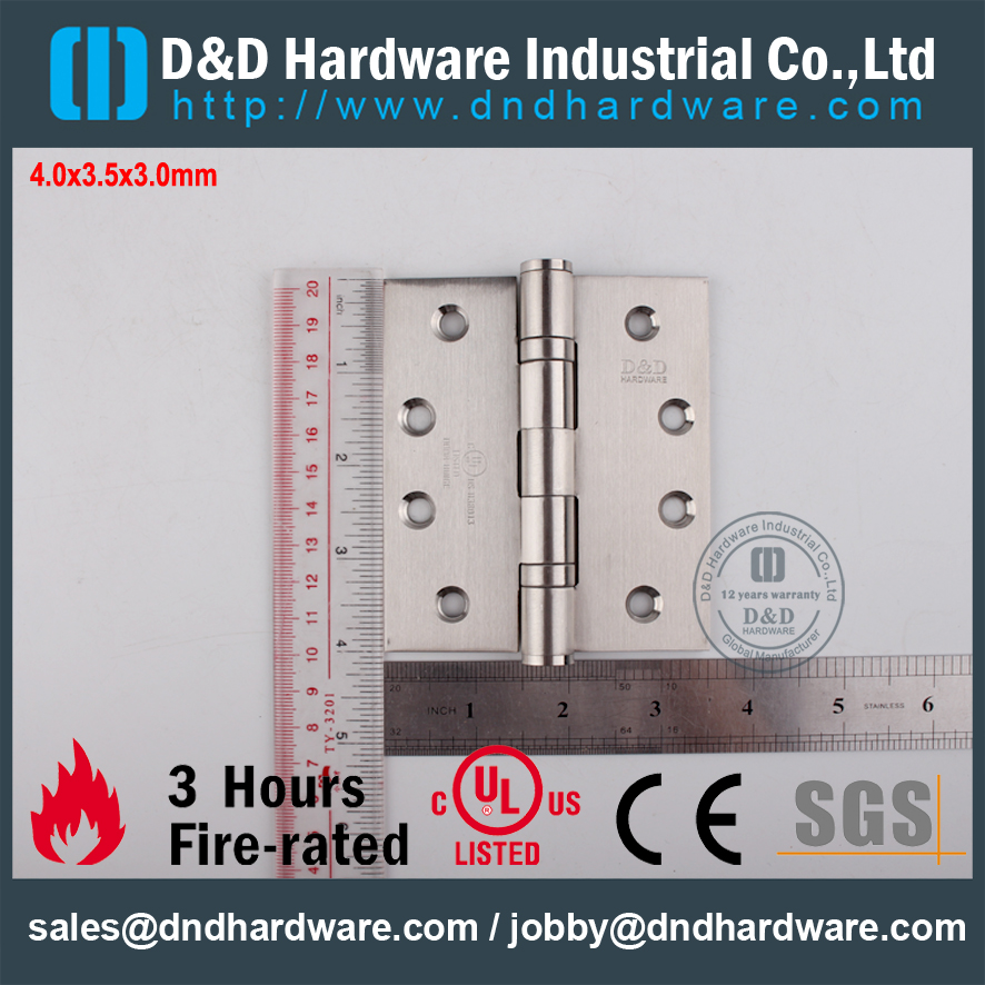 SS304 Противопожарный шарнир 2BB с UL-DDSS001-FR-4x3,5x3,0 мм