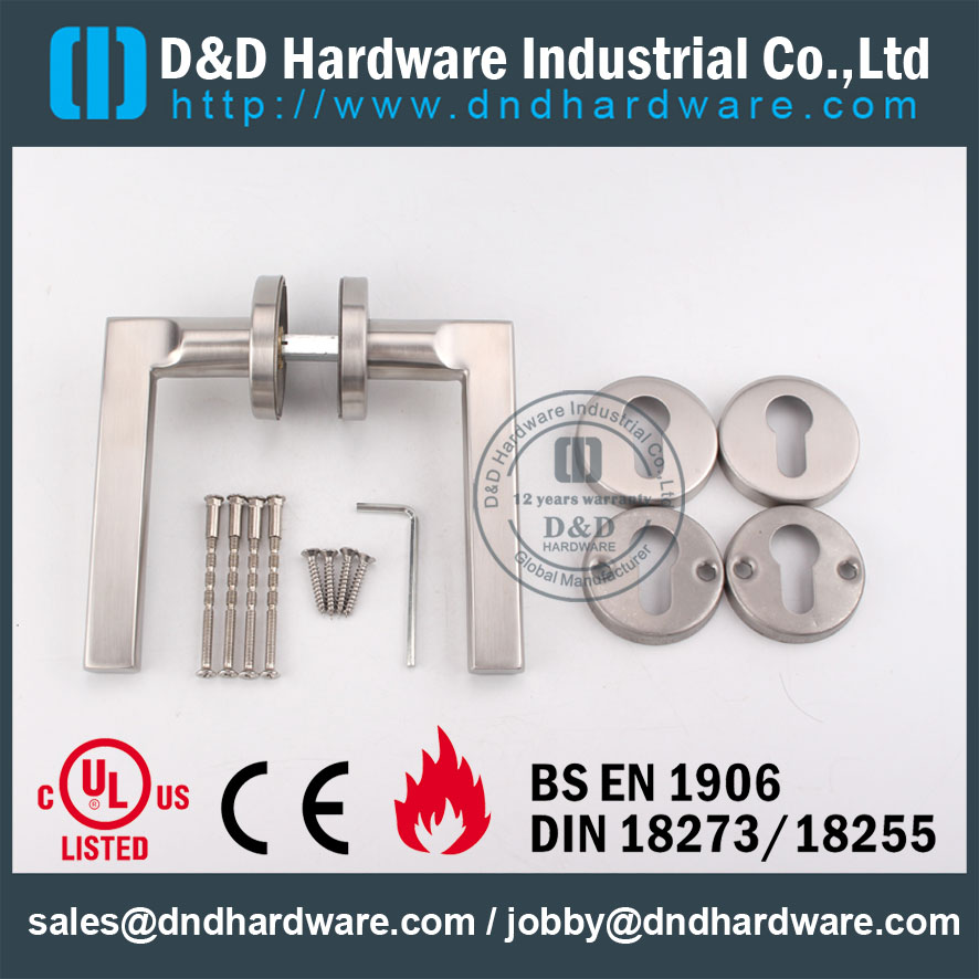 D & D Hardware-SS304 Полая дверная ручка с сертификатом пожарной безопасности DDTH035