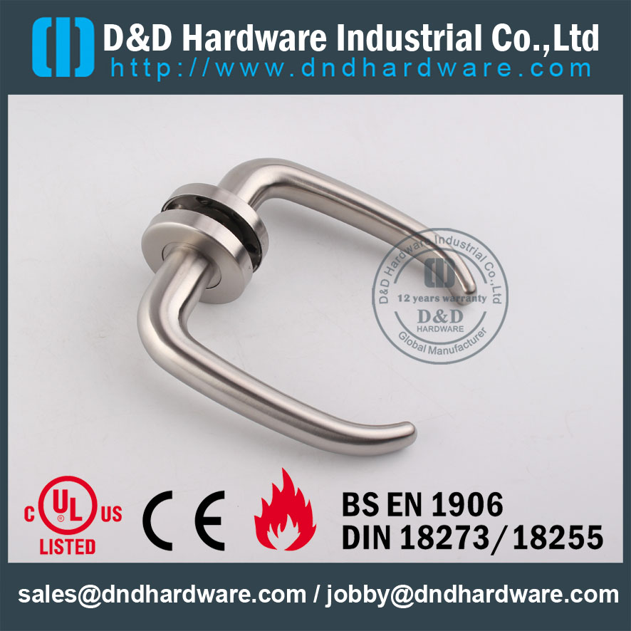 D & D Hardware-CE Пожарная безопасность SS304 Твердая дверная ручка DDSH004