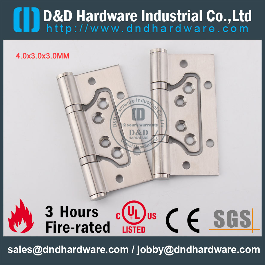 D & D Hardware-CE сертификат Огонь Номинал SS304 Flush Hinger DDSS026
