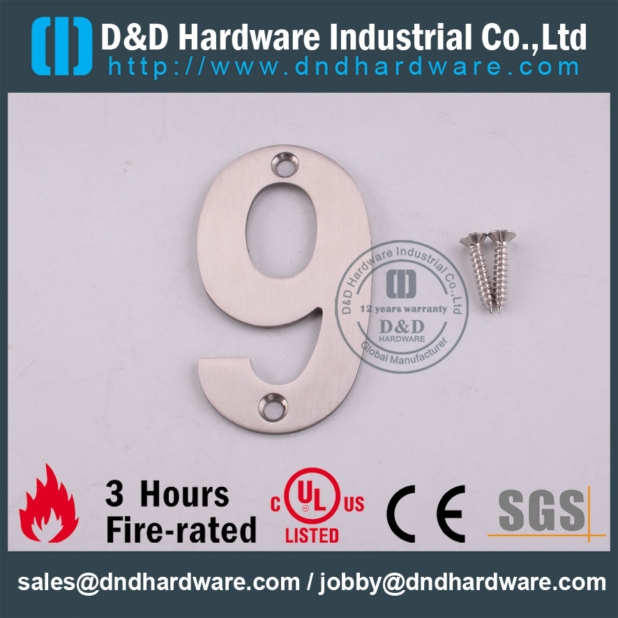D & D Hardware-UL Standard SS304 Номерной знак DDSP013