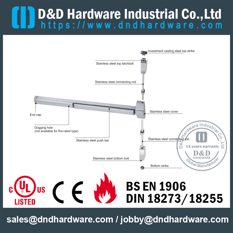 SS304 Panic Bar Controlled-DDPD009