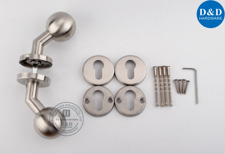 Нержавеющая сталь 304 Mitred Ball Brushed Nickel Door Knob-D & D Оборудование