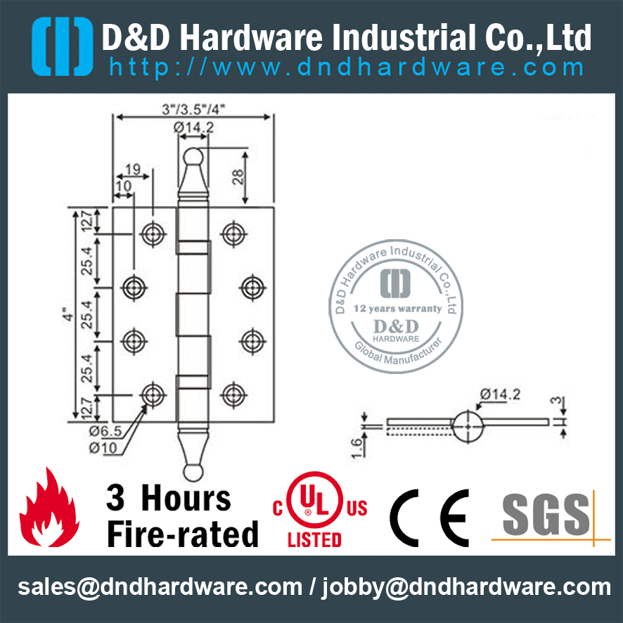 SS304 2BB Петля с коронным наконечником-DDSS034-B