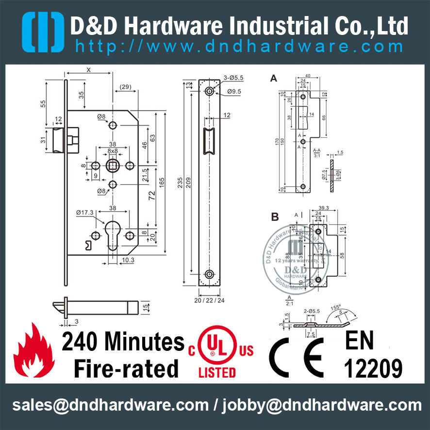 Защелка CE Fire Rate Latch Lock-DDML011