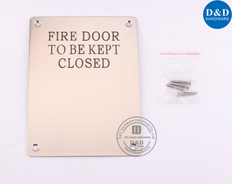 SS304 Square Fire Door Signature Plate-D & D Оборудование