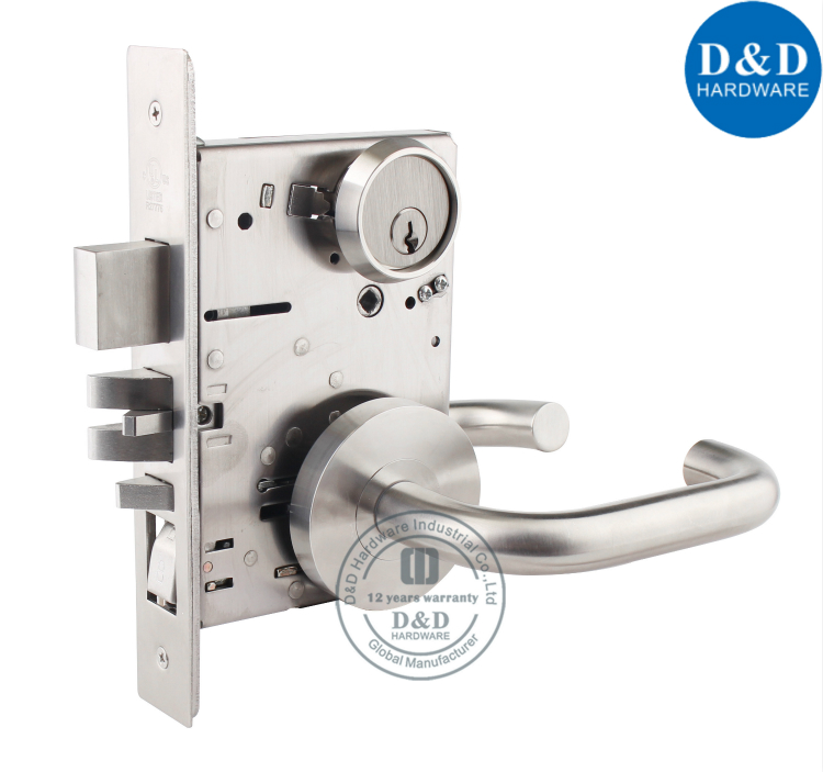 SUS304 ANSI 1 Mortise Lock с UL Liped-D & D Аппаратное обеспечение