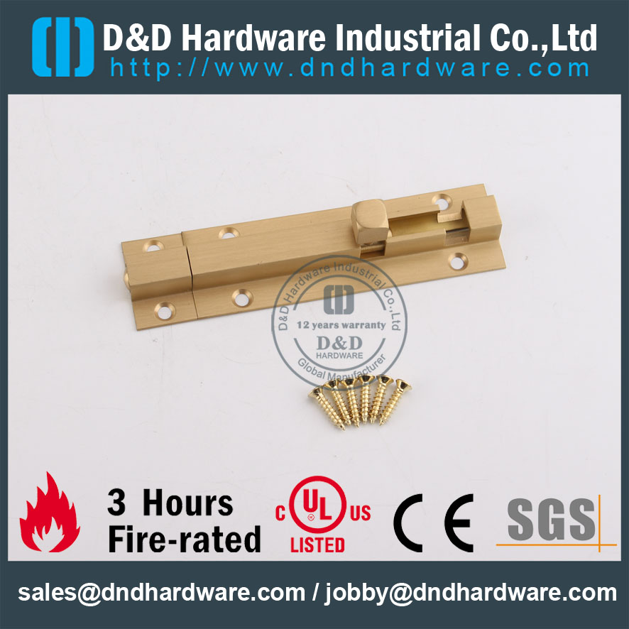 D & D Hardware-Wholesale Дверной фитинг Латунный болт двери DDDB016