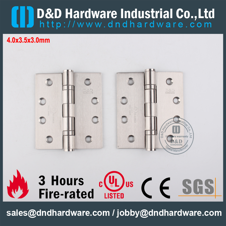 SS304 Противопожарный шарнир 2BB с UL-DDSS001-FR-4x3,5x3,0 мм