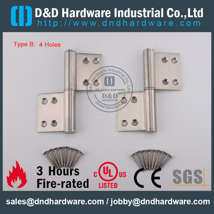 D & D Hardware-CE сертификат огня рейтинг флагом шарнира DDSS030_B