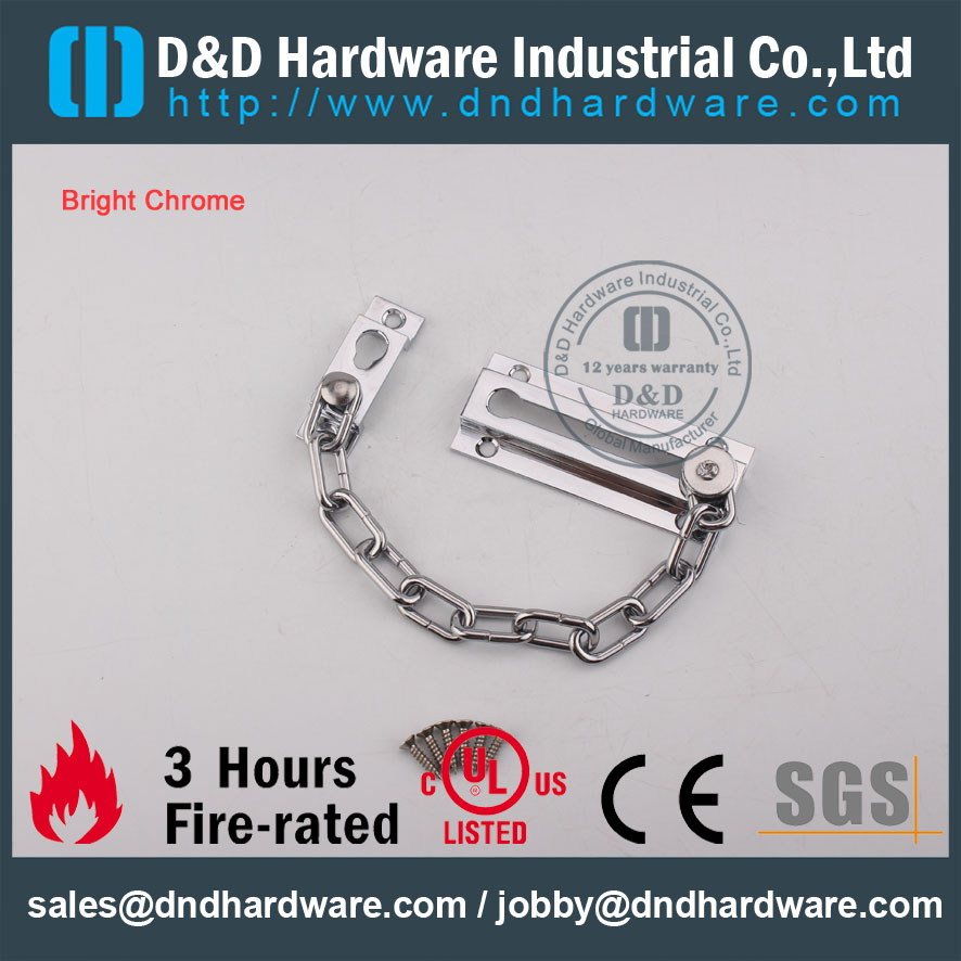 D & D Hardware-CE Сертификат Пожаробезопасная цепь двери DDDG005