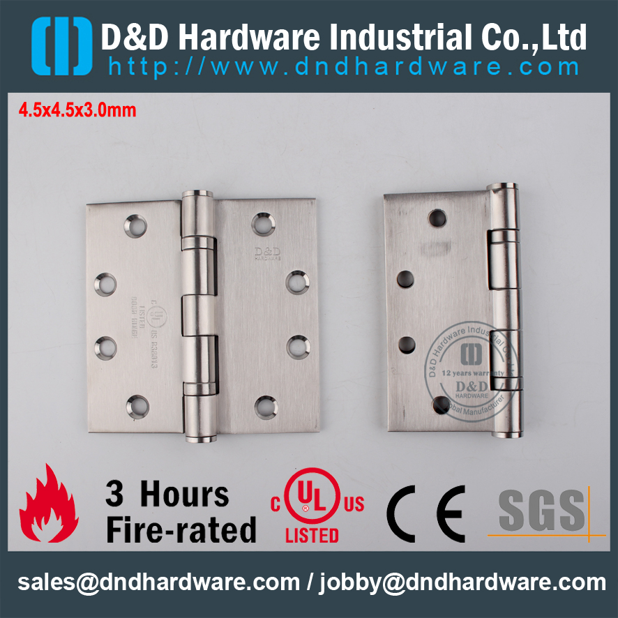 SS316, огнестойкость, UL, 2BB, Hinge-DDSS002-FR-4.5x4.5x3.0mm