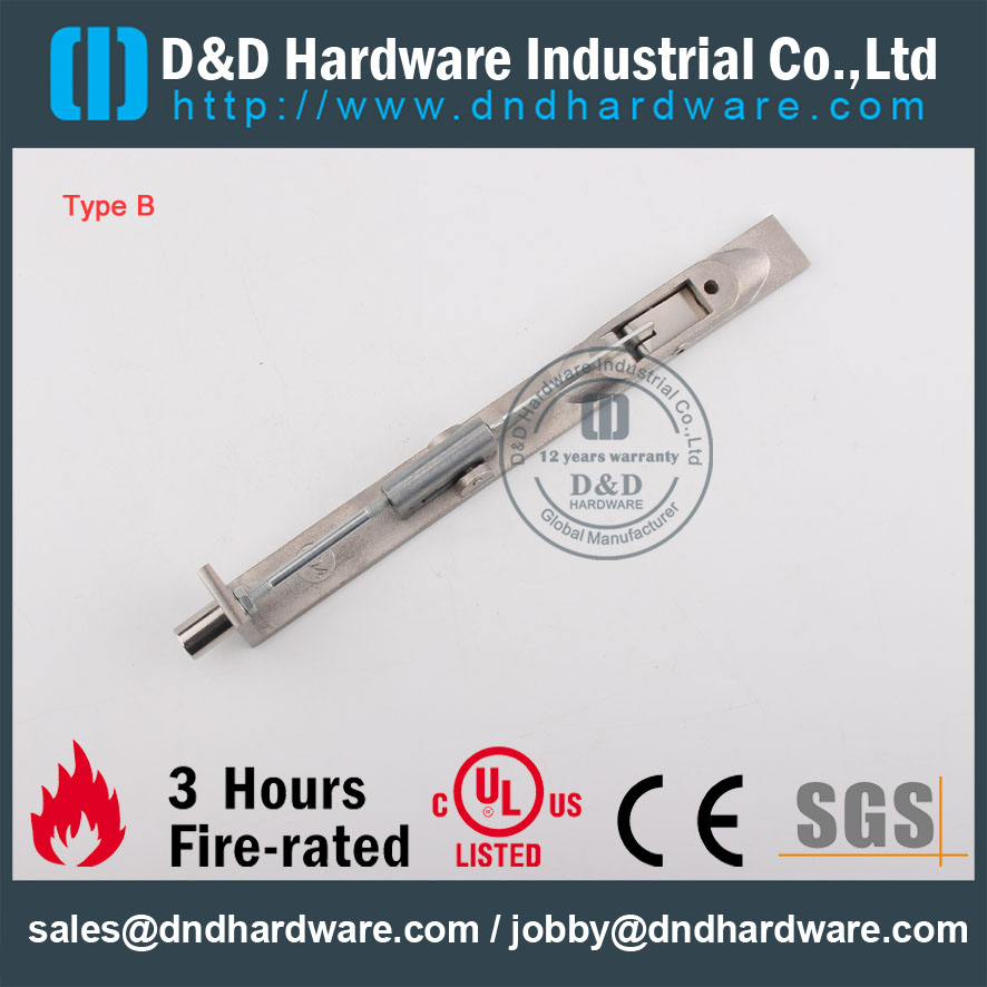 D & D Hardware-Wholesale Grade SS304 Дверной болт DDDB001