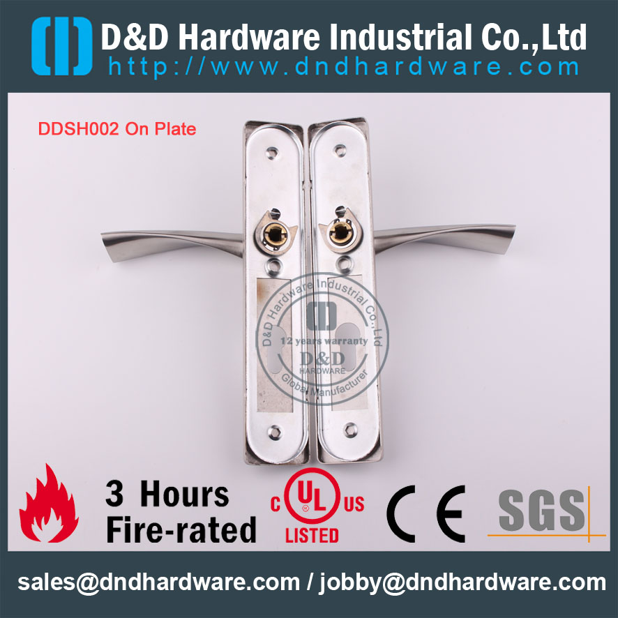 D & D Hardware-Europe Market SS304 Ручка с твердым рычагом на пластине DDTP004