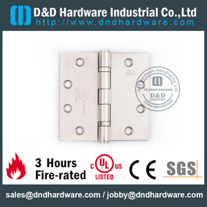 Пожаробезопасная дверная петля для врезных дверей UL-DDSS002-FR-4,5x4,5x3,0 мм