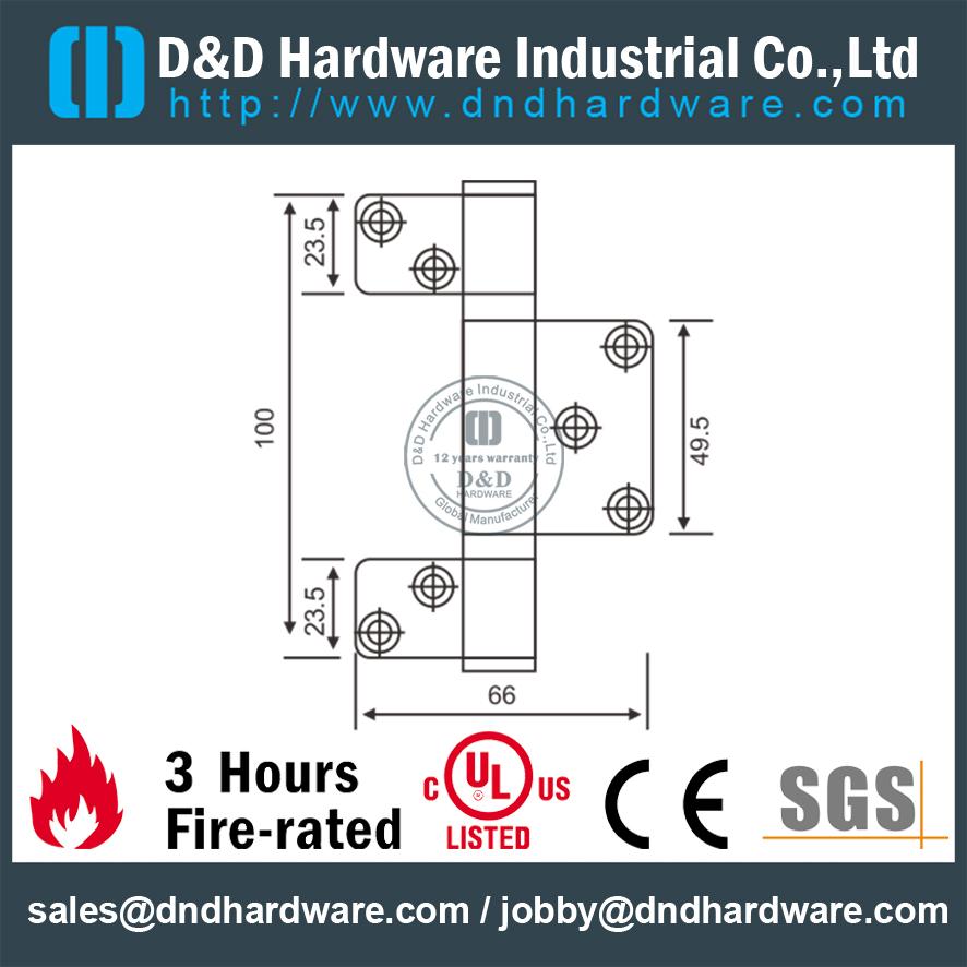 SS304 Трехстворчатая петля с PSS-DDSS042