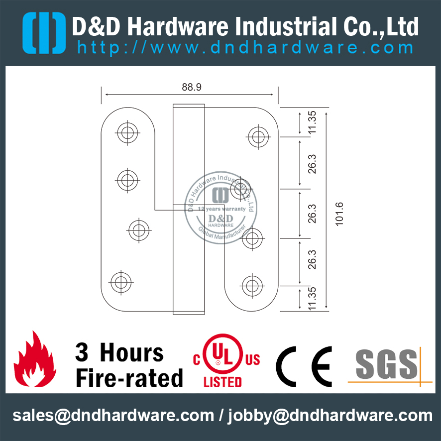 SS304 PVD петля для стальных дверей-DDSS022