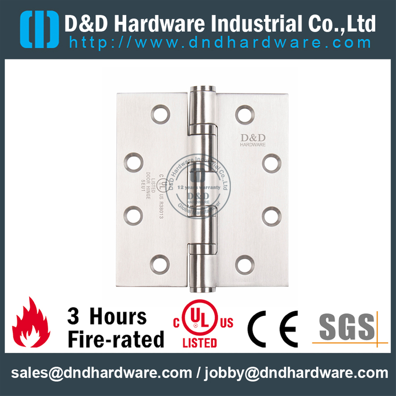 SS304 Прочный шарнир 4BB с классом пожарной безопасности UL-DDSS008-FR-5x4,5x4,6 мм