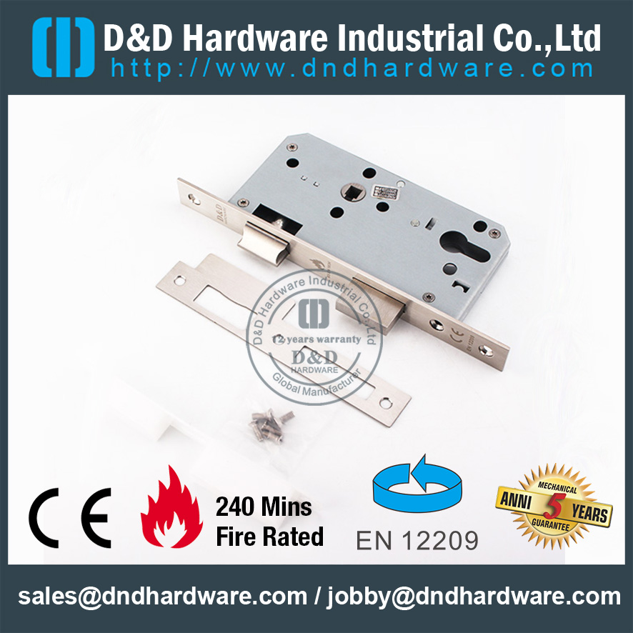 SS304 CE Врезной противопожарный дверной замок-DDML009