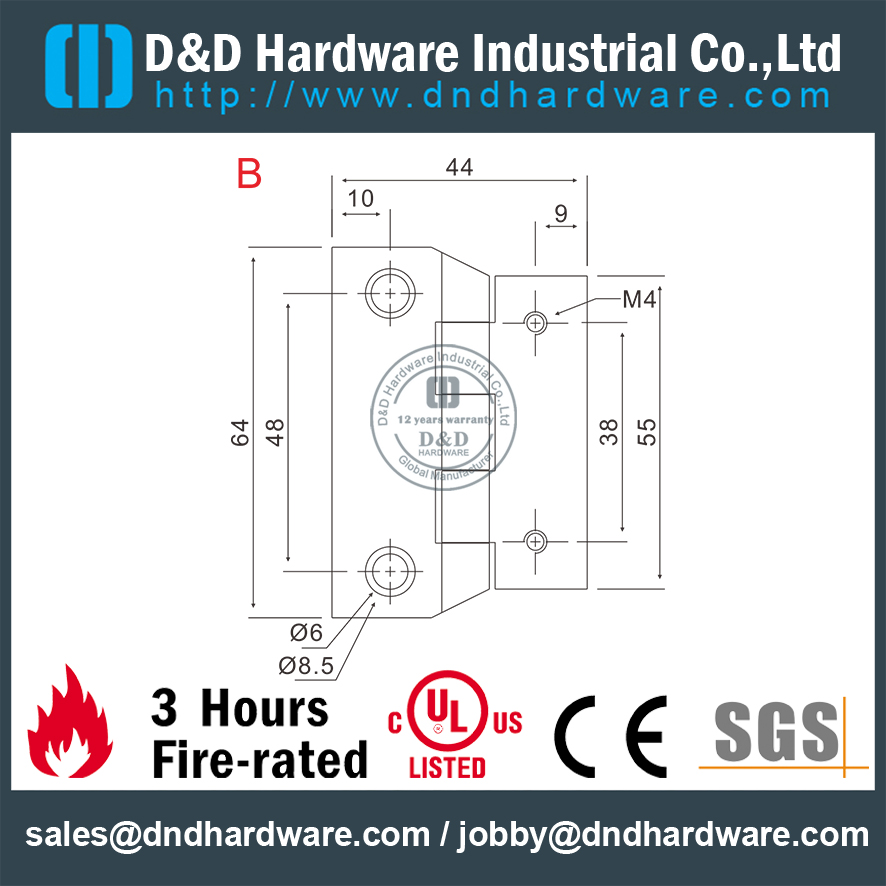 Лабораторная петля SS304 для металлической двери-DDSS025