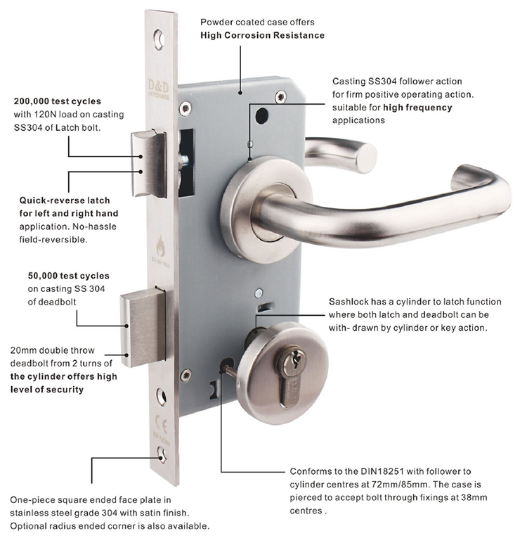 ПОЧЕМУ ВЫБРАТЬ Нержавеющая сталь 304 Дверных замков? - Удобное оборудование D & D