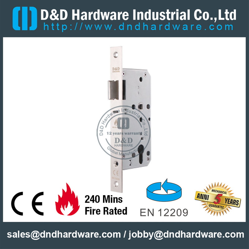 CE SS304 Противопожарный дверной замок с ночной защелкой-DDML014