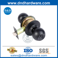 Matt Black Double Cylinder Knobset в цинковом сплаве для входной двери-DDLK037