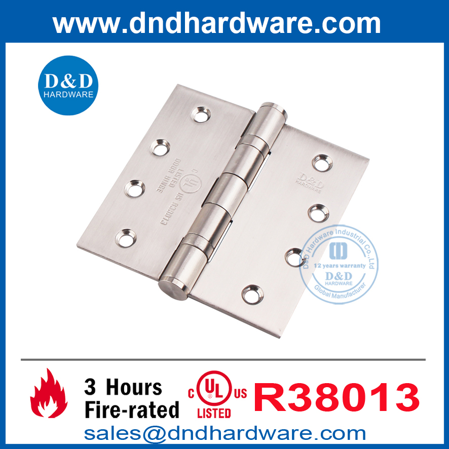 Металлическая дверь из нержавеющей стали ждет пожар UL ANSI Full Mortice Door Hinge для квартир-DDSS001-FR-4X4X3.0