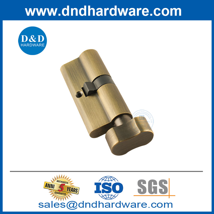Euro 6 Pins Solid Bash Want Antique Brass Security Antipl Door Lock Cylinders-DDLC007