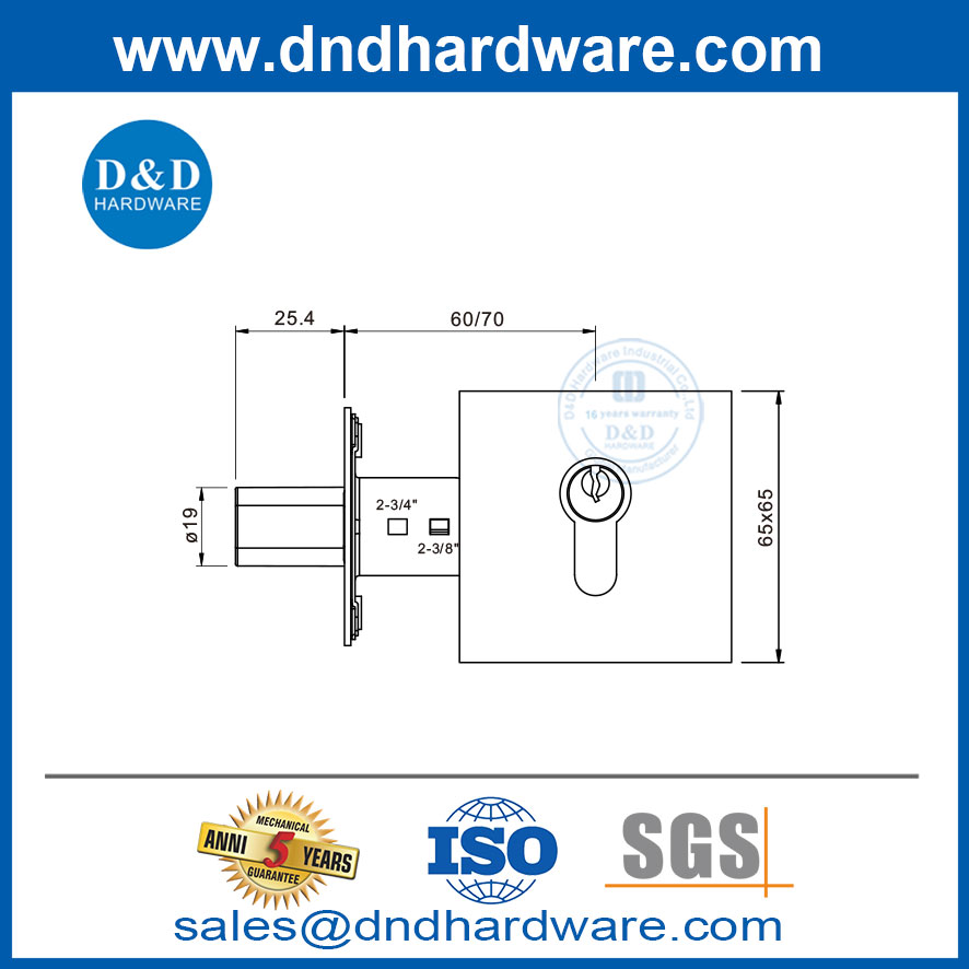 Замок входной двери с Deadbolt Цинк сплав с двумя цилиндрами deadbolt lock-ddlk021