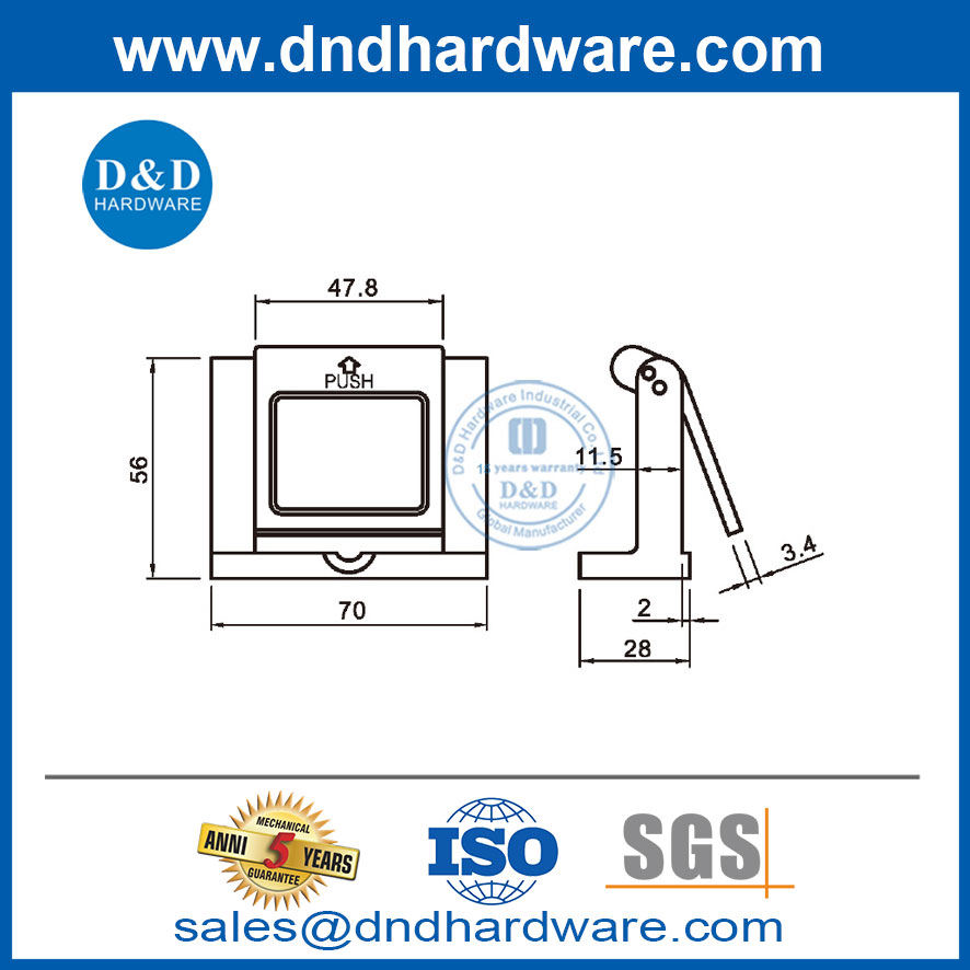 Security Swing Bar SS304 Дверной охранник Дверь Дверь Защитник Ддр012