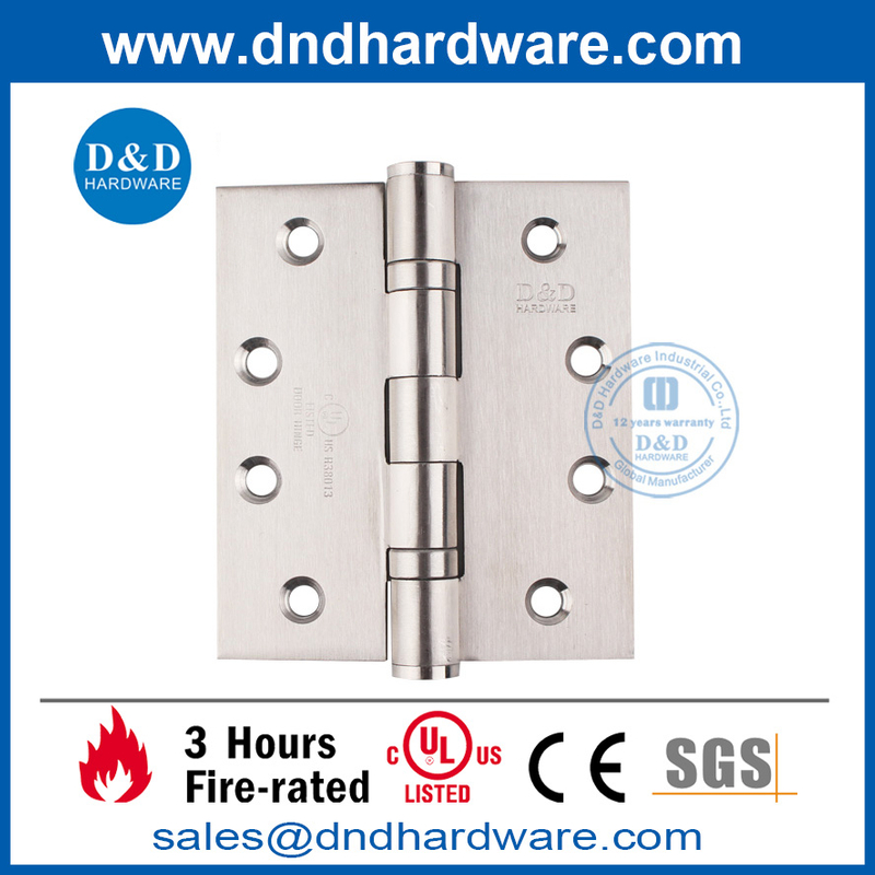 UL SUS304 Полностью врезная огнестойкая петля для дверных стыков -DDSS001-FR-4X3.5X3