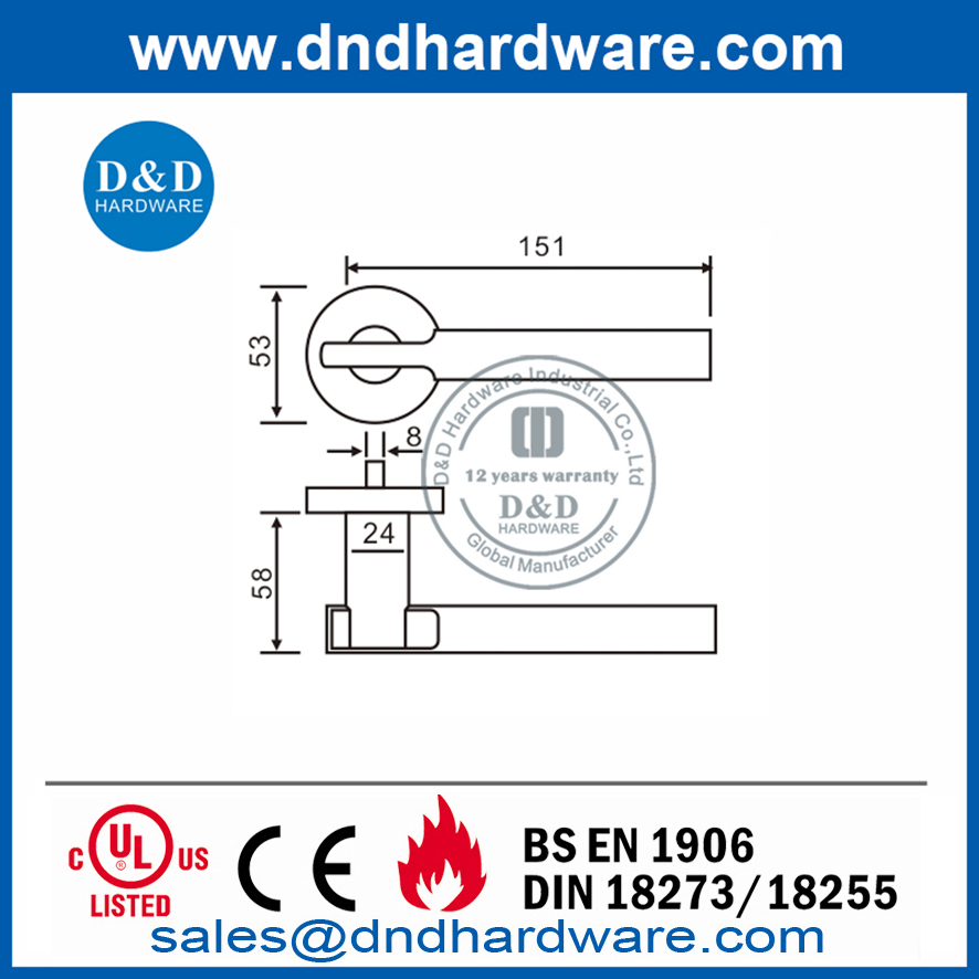 Безопасность SUS316 Лучшая дешевая ручка для коммерческих дверей с рычагом-DDSH046