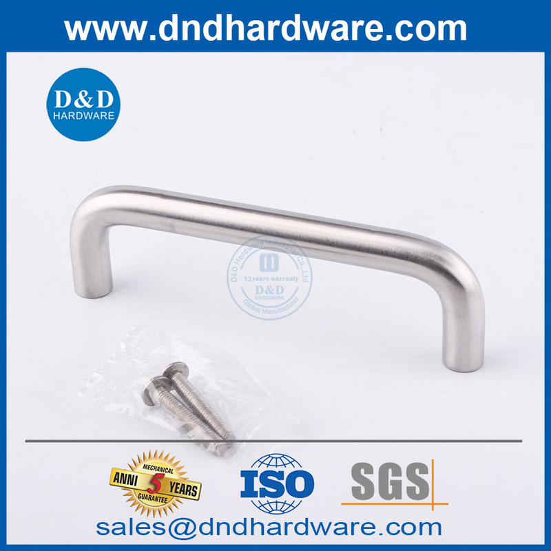 304 нержавеющая сталь D Shape Silver Murniture Handle для шкафа DDFH003