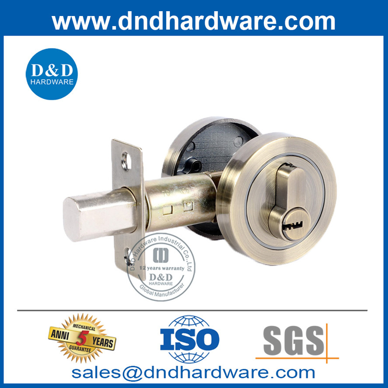 Цинк сплав с сплавом AB Круглая дверная ручка Deadbolt заперт изнутри DDLK027