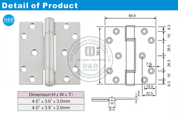 3 костяшки Wahers Hinger-Ddss039-D & D аппаратное обеспечение