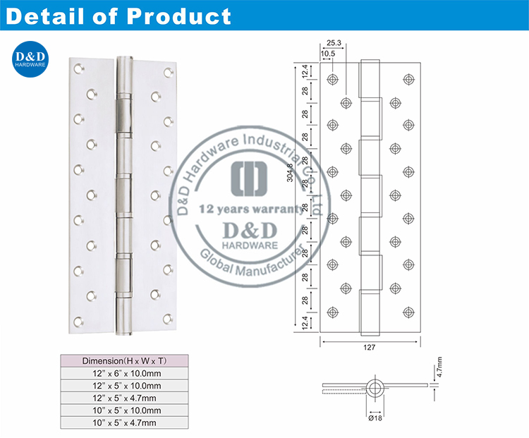 Heavy Door Hinge-DDSS053-D & D Аппаратное 